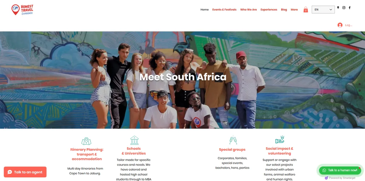 The Honest Travel Experience homepage