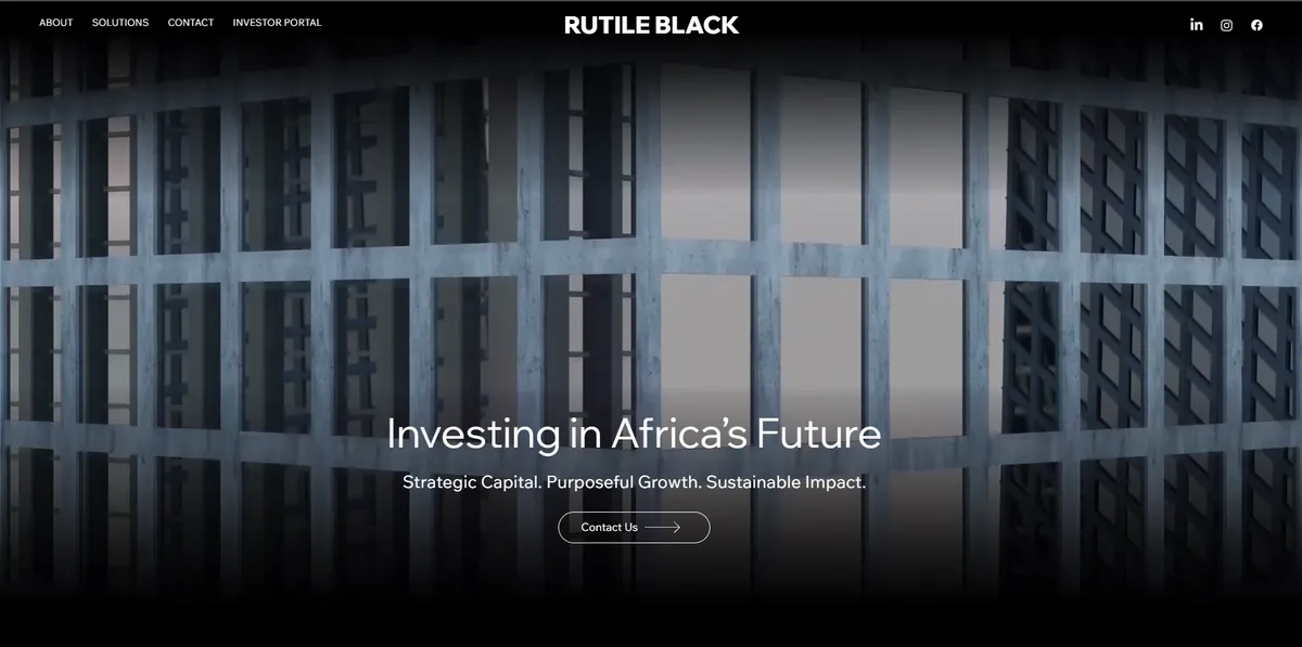 The Rutile Black Advisory homepage