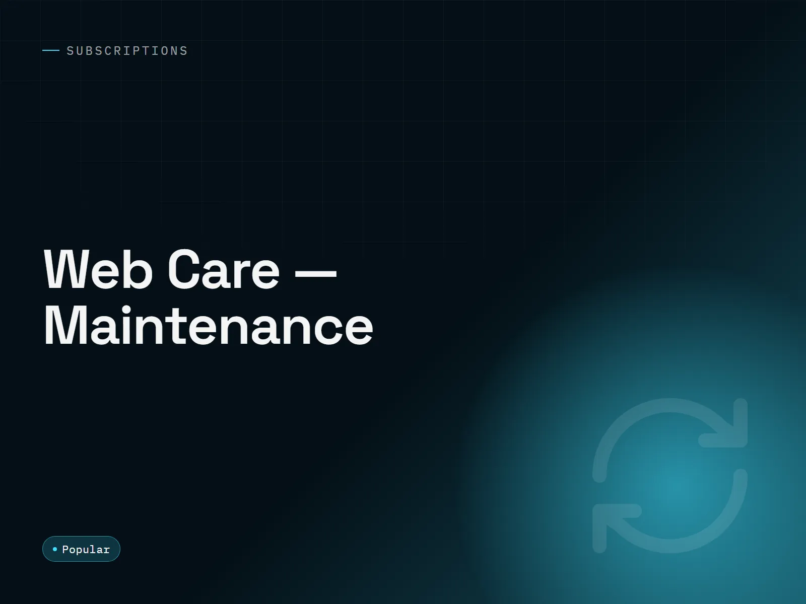 Web Care — Maintenance