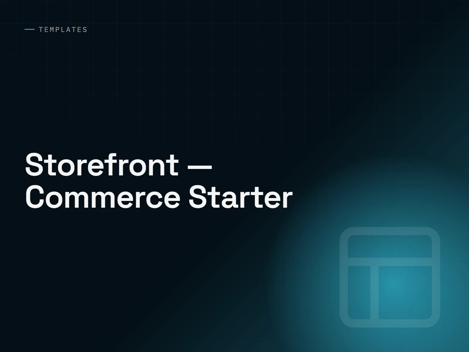 Storefront — Commerce Starter